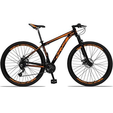 Imagem de Bicicleta Aro 29 Drais 21V Câmbios e Trocador Shimano Freio a Disco MTB PRETO+LARANJA 17