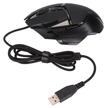 Imagem de Mouse Gamer Retroiluminado RGB, Mouse Com Fio DPI Ajustável, Design Ergonômico, Motor óptico, Mouse Com Fio RGB, Plug and Play, para Computador, Casa, Escritório, PC, Acessórios