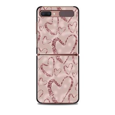 Imagem de Para Samsung Z Flip Z Flip 3 Z Flip 4 5G Capa de telefone celular Shell Celular Rosa Rosa Bling Imagem, B08, para Z Flip 3 5G