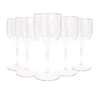 Imagem de 100 Taças De Vinho Acrílico Cristal Translúcido 280 Ml Cor:Cristal