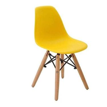 Imagem de Cadeira Infantil Base Madeira sem Braço Eiffel Rivatti Móveis Amarelo