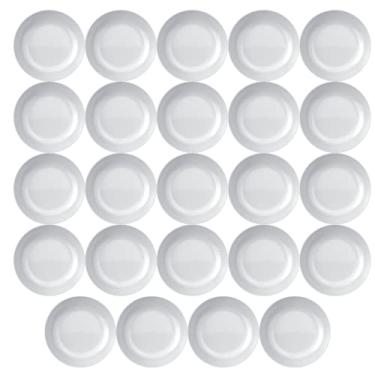 Imagem de Conjunto 6 Pratos Fundos Blanc em Vidro - Duralex Opaline - 22x3,7 cm