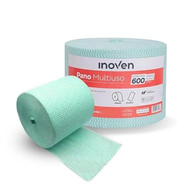 Imagem de Pano Multiuso Bobina Perfex Rolo de Limpeza 20cmX300m - INOVEN - 600 Unidades - Verde