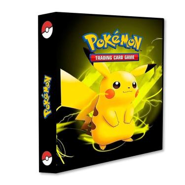 Imagem de Álbum Pasta Fichário Pokemon Pikachu Raio de Trovão Reforçado Capa Dura Para Colecionar Cards Cartas