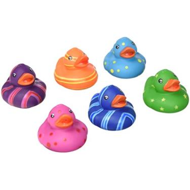 Imagem de Rhode Island Novelty 2Inch Multi-Color/Pattern Rubber Duckies, One Dozen