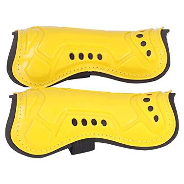 Imagem de Equipamento de proteção da perna da panturrilha, caneleiras de 1 par para treinamento(amarelo)
