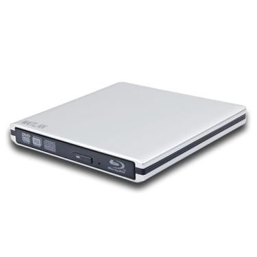 Imagem de USB 3.0 Portátil Externo 6X BD-R Blu-Ray Burner Pop-Up Drive Óptico para Asus ZenBook Pro Duo 13 14 15 S13 3 Flip S 14 UX581GV UX581 UX330UA 2019 Laptop 2 em 1, camada dupla 8X DVD+-R DL Writer Prata