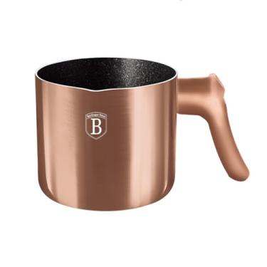 Imagem de Caneca Leiteira Fervedor Leite Antiadernte com Triplo Revestmento de Marmore Rose Gold 12cm 1,2L Berlinger Haus