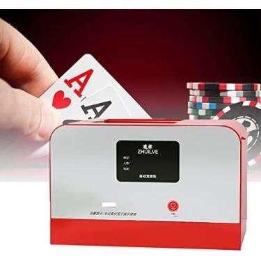 Imagem de Máquina Inteligente De Negociante De Cartas, Máquina De Pôquer Robô De Negociante De Cartas Totalmente Automática Com Rotação De 360 ​​°, Máximo De 2 Baralhos, Embaralhador De Cartas De Jogo Para