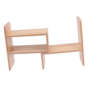 Imagem de Veemoon Estante De Mesa Bancada Estante Organizador De Armazenamento De Mesa Suporte De Livro Para Mesa Suporte De Madeira Estante De Mesa Prateleira De Exibição De Mesa Estante De Mesa