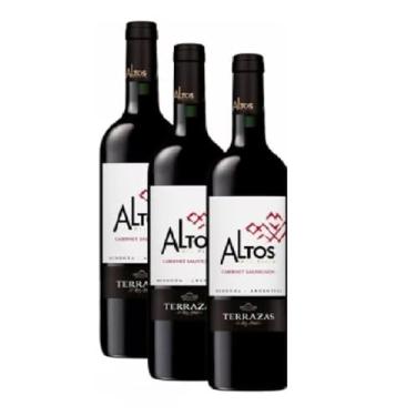 Imagem de Kit 3x Vinho Argentino Alto Del Plata Cabernet Sauvignon Garrafa 750ml