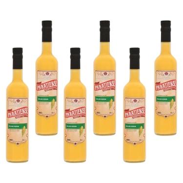 Imagem de Kit 6 Licores de Milho Paratiense 500 ml Creme Nacional Tradicional Coquetéis Exóticos Sobremesas Presente Natal Drink