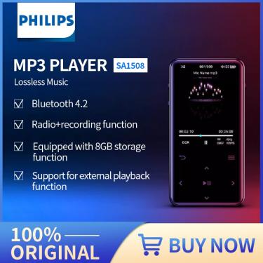 Imagem de Philips-Original MP3 MP4 Player com e-book tela Bluetooth  gravação por toque  função de repetição