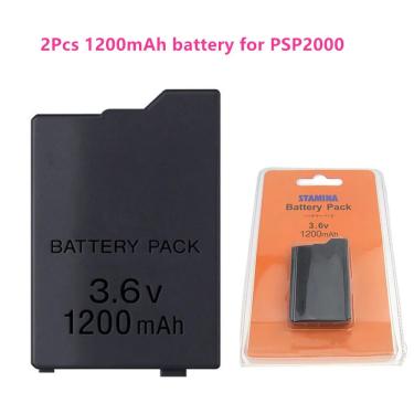 Imagem de 2 pces 1200mah 3.6v bateria recarregável de lítio para sony psp2000 psp3000 psp 2000 3000 PSP-S110