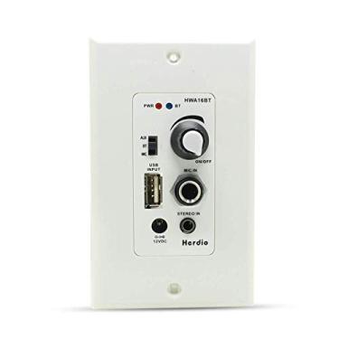 Imagem de Herdio in Receptor de amplificador de controle de áudio de parede com microfone USB auxiliar (3,5 mm) entrada 100 watts módulo máximo para sistemas de som integração de home theater compatível com Bluetooth
