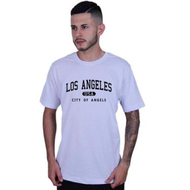 Imagem de Camiseta Unissex Algodão Los Angeles City Of Angels - Lafre