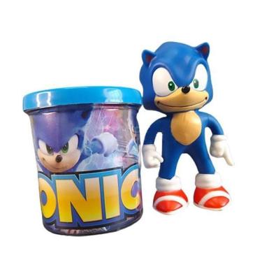 Imagem de Kit Boneco Sonic Azul Articulado 15Cm + Caneca 350Ml Nº1