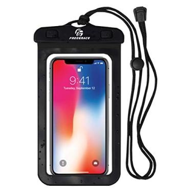 Imagem de Freegrace Conjunto de bolsa premium à prova d'água com alça de pescoço – a melhor maneira de manter seu telefone e objetos de valor secos e seguros. Perfeito para passeios de barco, natação, snorkeling, caiaque, praia, parques aquáticos (capa de telefone 1 pacote)