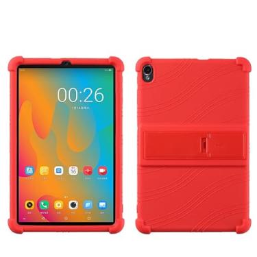 Imagem de QYiiD Capa para tablet ALLDOCUBE iPlay 40 de 10,4 polegadas, capa protetora de silicone leve para crianças macia contra choque para iPlay 40, vermelha