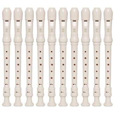 Imagem de Kit 10 Flautas Doce Soprano Barroca Em C YRS-24B Yamaha