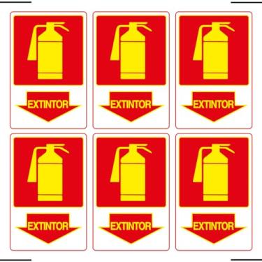Imagem de Combo 6 Placas De Sinalização Extintor 20X30 Ekomunike - X-711 F9e