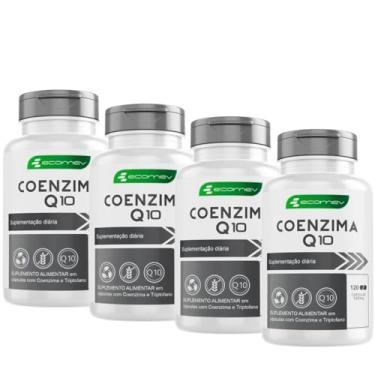 Imagem de 4Un Coenzima Q10 Pura 100% Absorção 480Cáps 500mg 8 Meses Ecomev