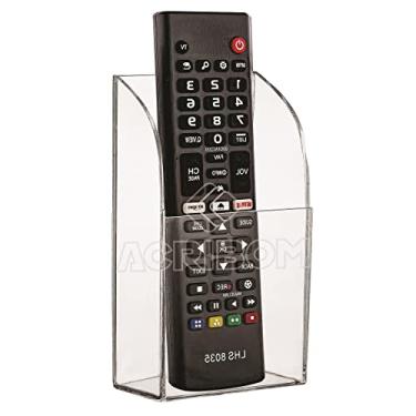 Imagem de Suporte de Parede em Acrílico Cristal Transparente Para 1 Controle Remoto de TV ou Ar Condicionado - ACRIBOM