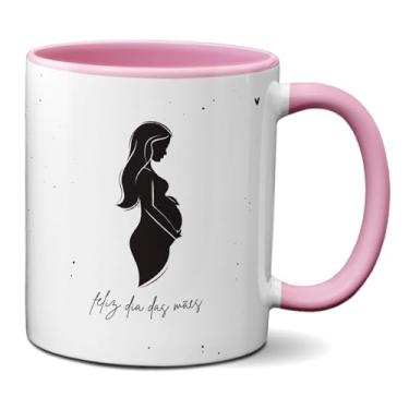 Imagem de Caneca Dia das Mães Mãe de Primeira Viagem cheia de Emoções (Rosa)