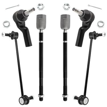 Imagem de BOXI (Conjunto de 6) Hastes de direção externas internas frontais + elos de barra estabilizadora de substituição para Lincoln Continental 1995 1996 1997 1998 1999 2000 2001 2002 | Substitui EV318