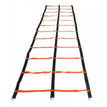 Imagem de Escadas de Agilidade Pro Trainer - Escada de Velocidade - Equipamento Para Treino Funcional - Exercícios - Corrida - Ginástica - Academia - Várias Cores (Laranja, Dupla 12 Degraus)