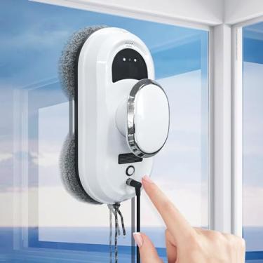 Imagem de Robô de limpeza de vidro inteligente 5600pa, robô limpador de janelas, limpeza automática com planejamento de caminho inteligente, operação com um botão, uso úmido ou seco