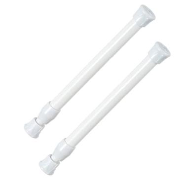 Imagem de Pacote com 2 hastes de tensão pequenas de 30,5 cm a 20 varões de cortina em barras de armário de mola de largura extensível para janela, guarda-roupa, utensílios de cozinha e armário sem perfuração