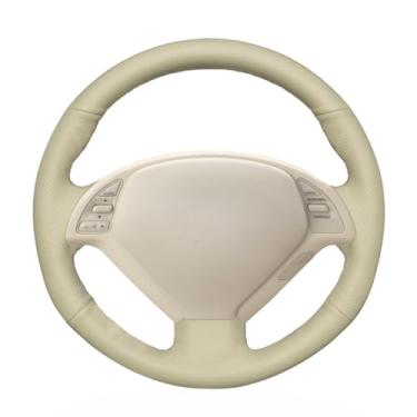 Imagem de MEWANT Capa de volante de couro branco para Infiniti G25 G35 G37 2007-2013 EX35 EX37 2008-2013 Q40 Q60 2014 2015 QX50 2014-2018 / Acessórios para volante Infiniti G25 G37