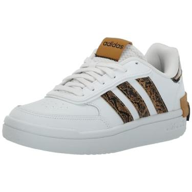 Imagem de adidas Originals Tênis feminino Postmove Se, Branco/Bronze Strata/Putty Grey, 8