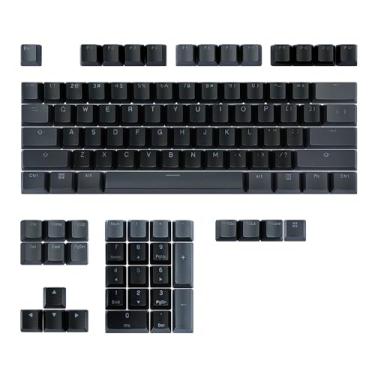 Imagem de Happy Balls Teclas ABS Doubleshot Backlit Shine Through Keyset Cherry MX OEM Profile US Layout para teclados mecânicos 61/87 TKL/104 MX (preto e cinza)