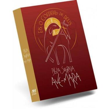 Imagem de Livro Bíblia Eis O Cordeiro De Deus Vermelha Ave Maria