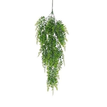 Imagem de Samambaia Planta Artificial Realista Pendente de Plástico Jardim Vertical Vasos Jardineiras Folhagem Volumosa de 80cm Decoração Para Casa Salas Quartos Escritórios Festas e Eventos