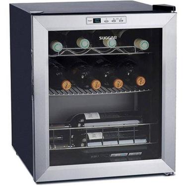 Imagem de Adega Suggar Lyon Digital 13 Garrafas Preta E Inox 220V AD1522IX