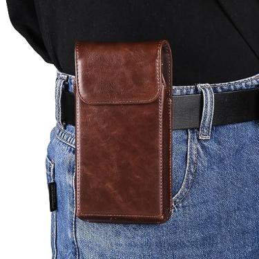 Imagem de Bolsa de Cintura Bolsa de couro universal para celular com estojo de clipe de cinto para Samsung Galaxy S20 FE, Note20, Note20 Ultra, s20 Ultra, s20+, Note10Lite, Note10+, A90, A21, A80, A70, A71 Bols