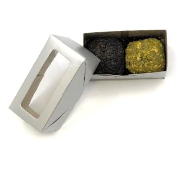 Imagem de 20 Caixas de Papel Cartão ou Kraft Reforçada Com Visor- 14x11x3cm Para Presentes, Cosméticos ou Artesanatos (Prata)