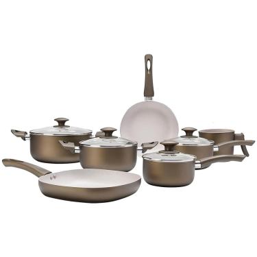 Imagem de Conjunto Jogo de Panelas Antiaderente Ceramic Life Antares C/ 7 Peças