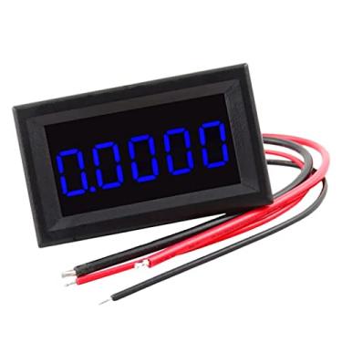 Imagem de Mini amperímetro digital LED 0-3.0000A medidor de painel de alta precisão para medição de bateria de carro - azul