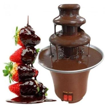 Imagem de Máquina de Fondue de Chocolate Fonte de Chocolate Cachoeira Cascata - 