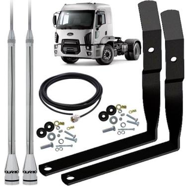 Imagem de Antena Móvel Px 2,70 metros Alongador Inox 60cm Cabo 5,5 metros Suport