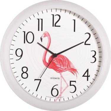 Imagem de Relógio De Parede Ambiente Ref: 119018-021 Branco Flamingo