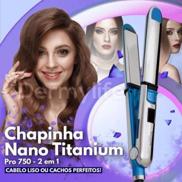 Imagem de Prancha Dermylife Titanium Pro750 - 2 em 1 - Profissional , Bivolt