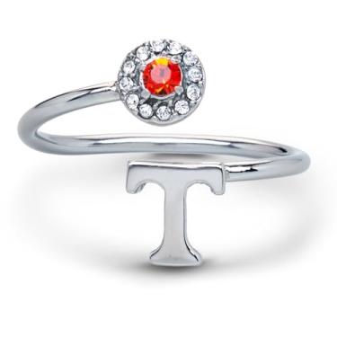 Imagem de Anel da Universidade do Tennessee | Anel T Tennessee Volunteers | Presentes do Tennessee | Oficialmente licenciado pela Universidade do Tennessee Jewelry | Joias Tennessee Volunteers | Anel de Aço Inoxidável UT
