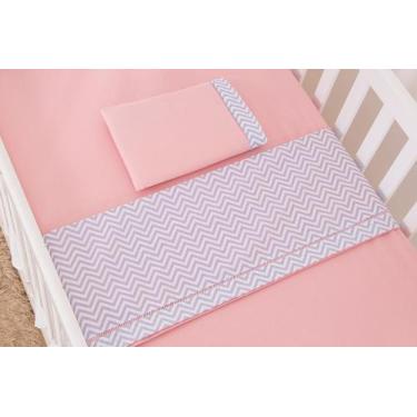 Imagem de Kit Roupa de Cama para Berço Desmontável Portátil Chiqueirinho 3 Peças