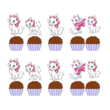 Imagem de tag de doce gatinha marie 100 unidades - marilinda