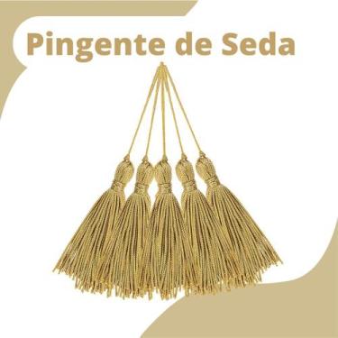 Imagem de Pingente De Seda Tassel - Franja - Mostarda - Com 20 Unidades - Nybc